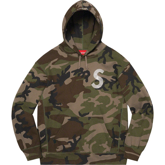 Supreme Swarovski® S Logo Hooded Sweatshirt Woodland Camo