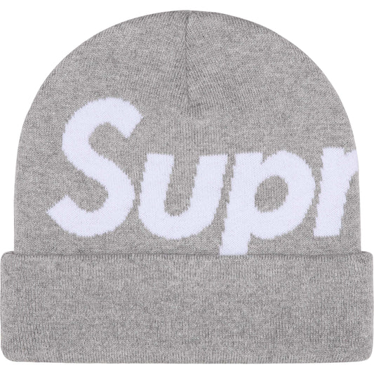 Supreme Big Logo Beanie (FW24) Heather Grey
