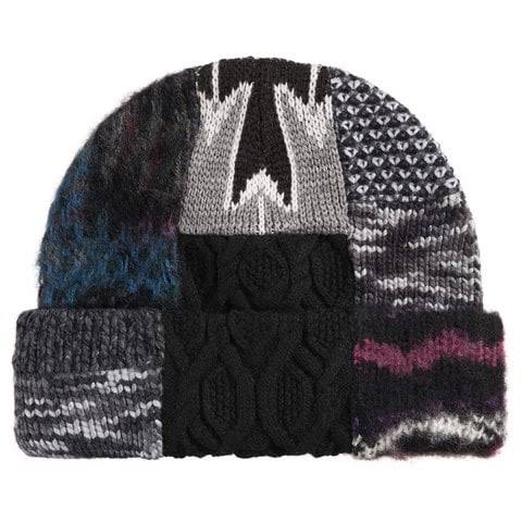 Supreme Patchwork Beanie Grey