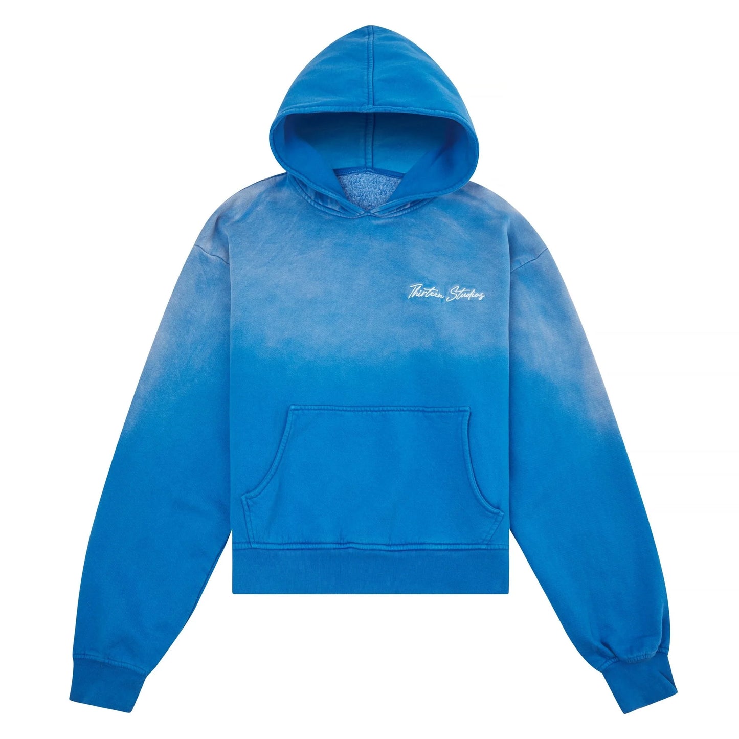 Thirteen Studios Embroidered Logo Hoodie Faded Blue