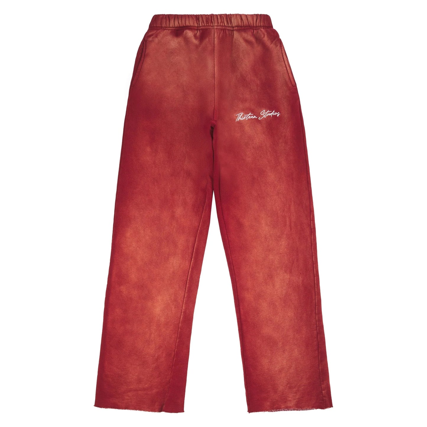 Thirteen Studios Embroidered Logo Sweatpant Faded Red