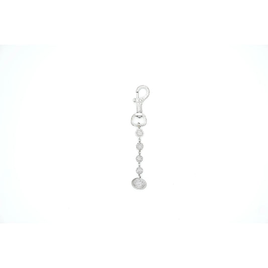 Starchain Silver Planet KeyChain White