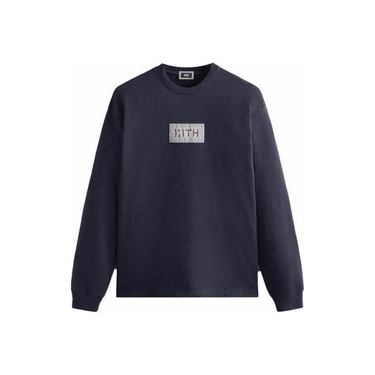 Kith Ornamental Hebrew Long Sleeve Tee Nocturnal