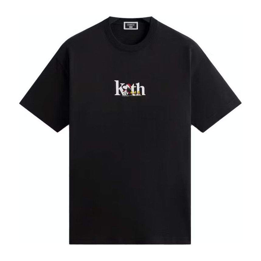 Kith x Peanuts Serif Tee Black