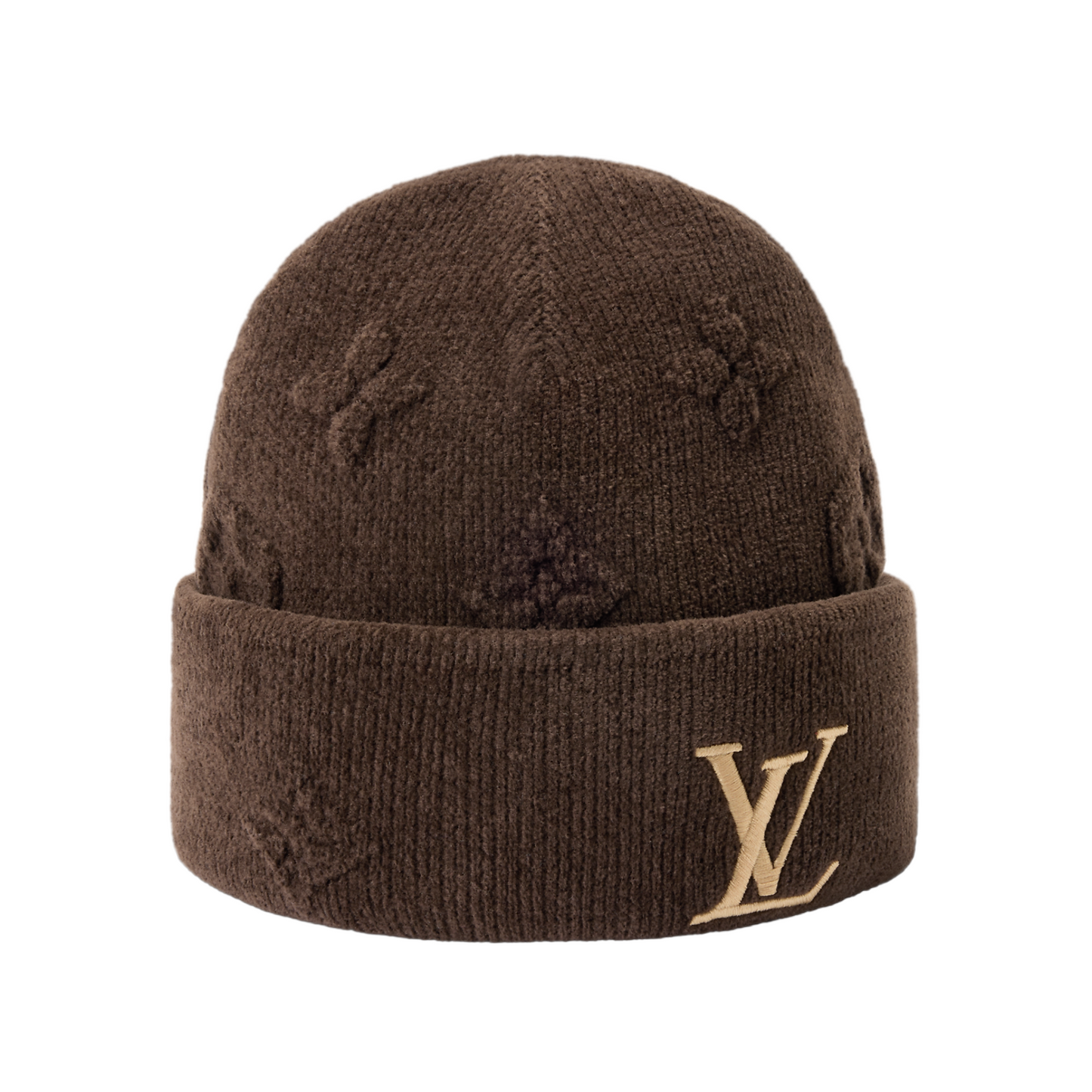 Louis Vuitton Crush Monogram Heritage Beanie Brown