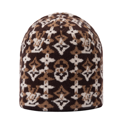 Louis Vuitton Crush Monogram Overlap Beanie Brown