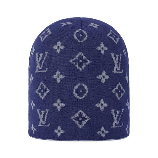 Louis Vuitton LV Fit Monogram Reflective Beanie Navy
