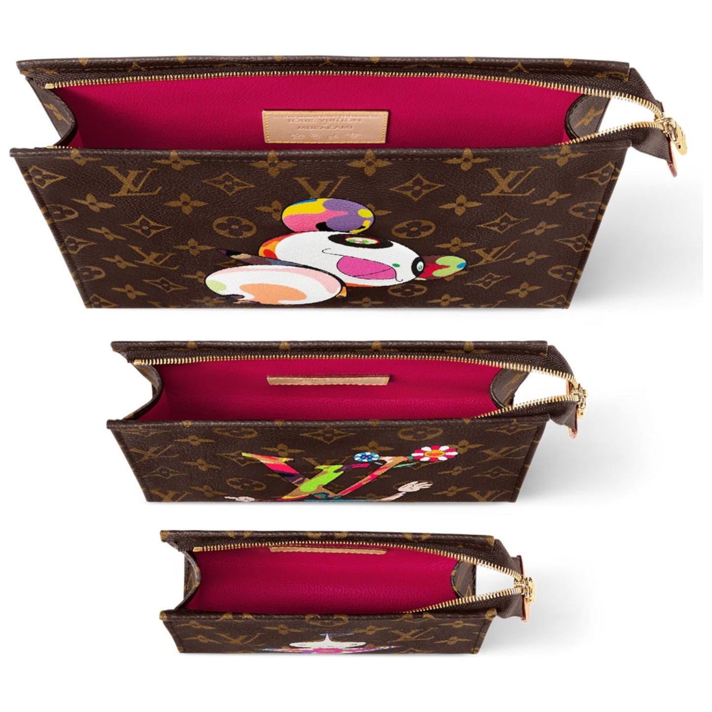 Louis Vuitton x Takashi Murakami Trio Toiletry Pouch Monogram