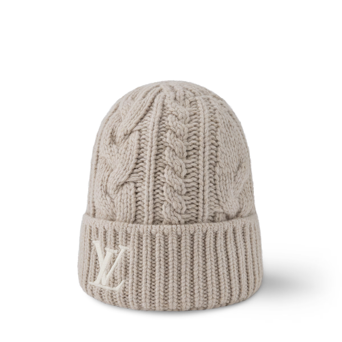 Louis Vuitton Only LV Mini Cable Beanie Beige