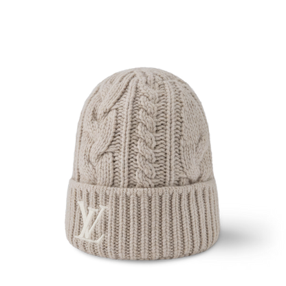 Louis Vuitton Only LV Mini Cable Beanie Beige