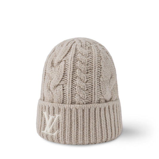 Louis Vuitton Only LV Mini Cable Beanie Beige