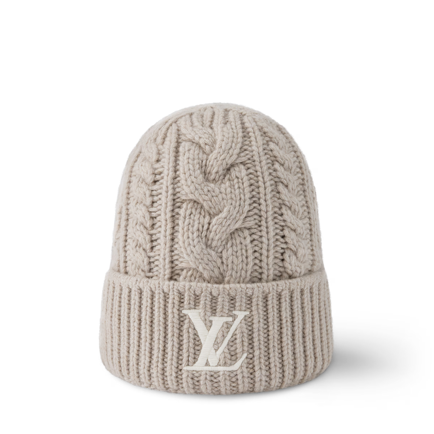 Louis Vuitton Only LV Mini Cable Beanie Beige