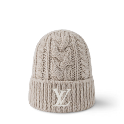 Louis Vuitton Only LV Mini Cable Beanie Beige