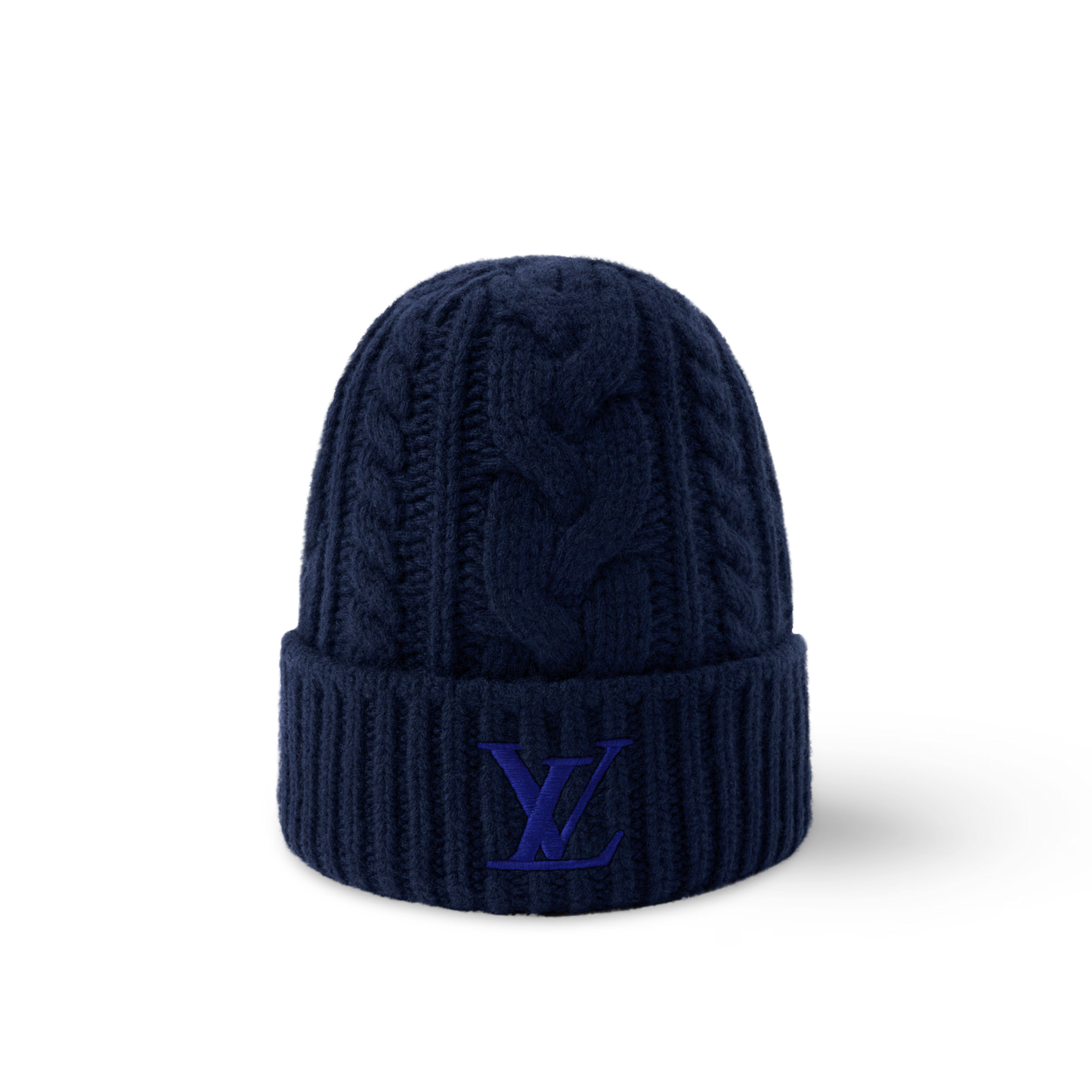 Louis Vuitton Only LV Mini Cable Beanie Navy