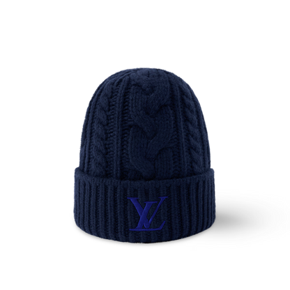 Louis Vuitton Only LV Mini Cable Beanie Navy