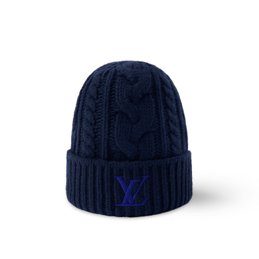 Louis Vuitton Only LV Mini Cable Beanie Navy