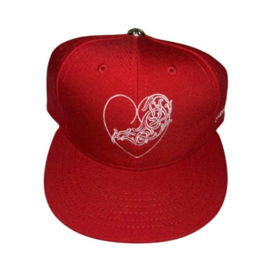 Chrome Hearts Red "Love You" Fitted Hat