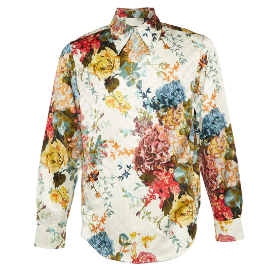 Louis Vuitton Flower Monogram Silk Shirt Multicolor