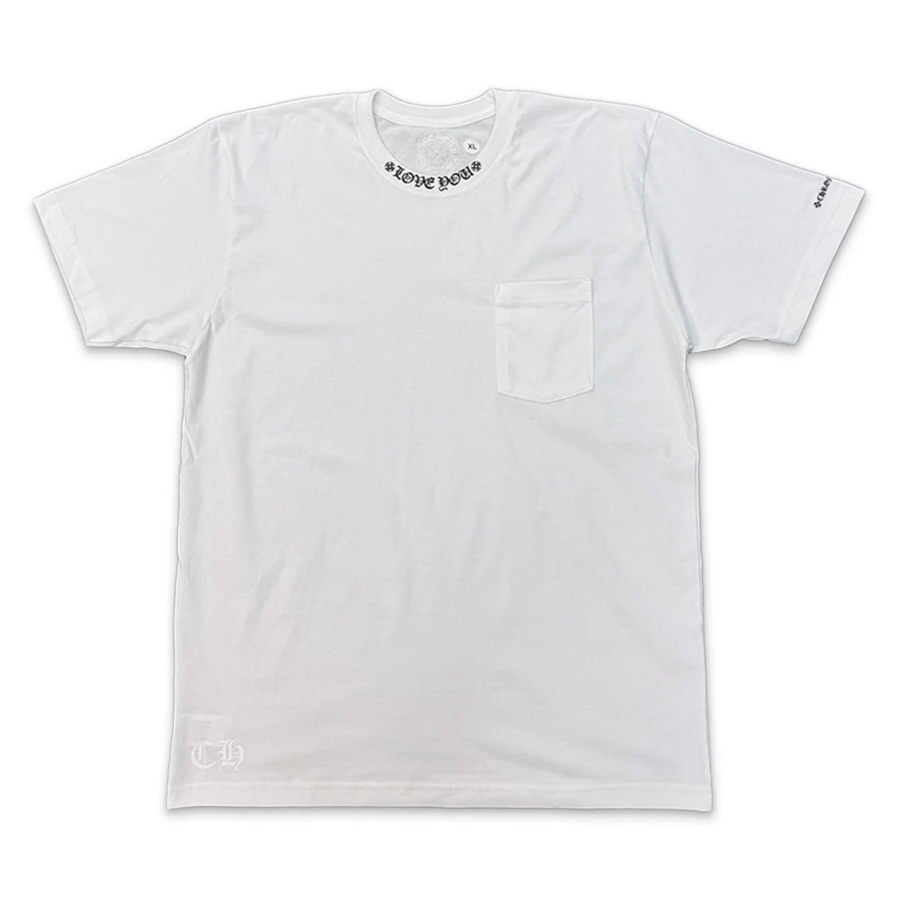 Chrome Hearts Love You Neck Logo T-Shirt White/Black