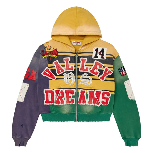 Vale Forever Collage Zip-Up Hoodie Mardi Gras