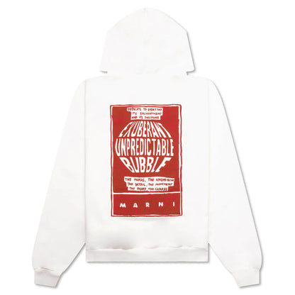 Marni Circle Bubble Hoodie White