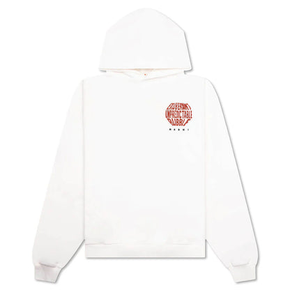 Marni Circle Bubble Hoodie White