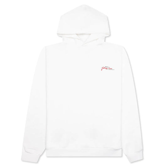 Marni Crossword Heart Brushed Hoodie Stone White