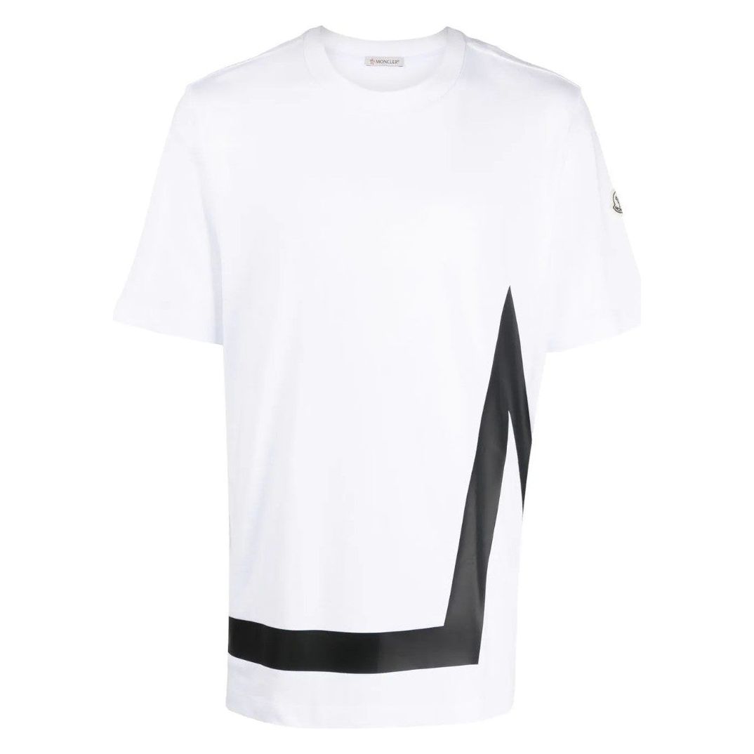 Moncler Logo-Print Cotton T-Shirt White