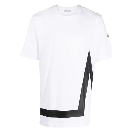 Moncler Logo-Print Cotton T-Shirt White