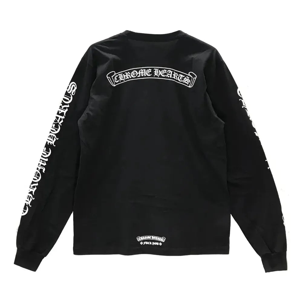 Chrome Hearts Scroll Logo L/S T-Shirt Black