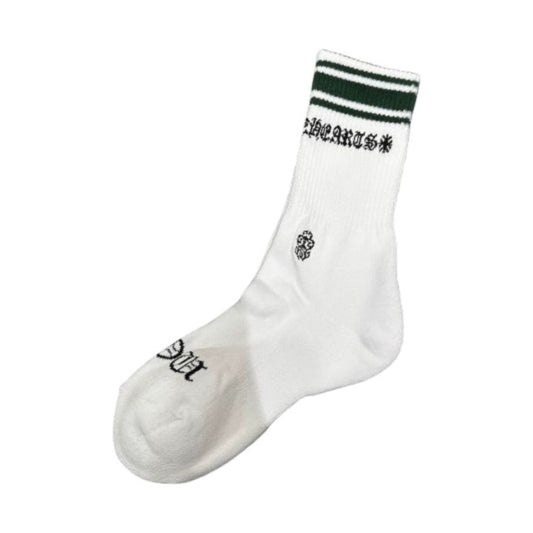 Chrome Hearts F**K You Stripe Anklet Socks White/Green