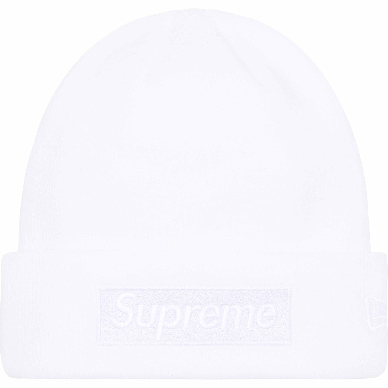 Supreme New Era Box Logo Beanie (FW23) White