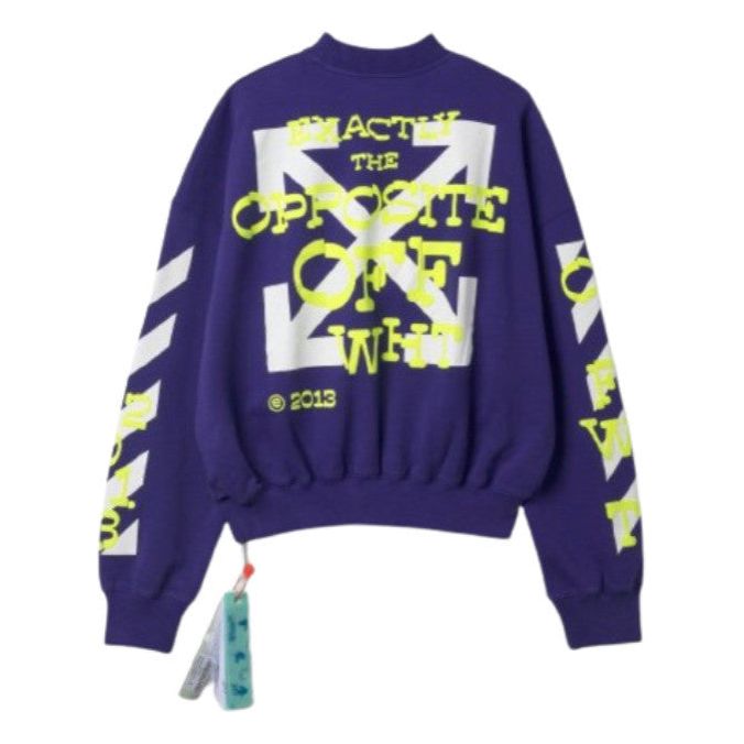 Off White Opposite Arrow Sweatshirt - Purple Lime