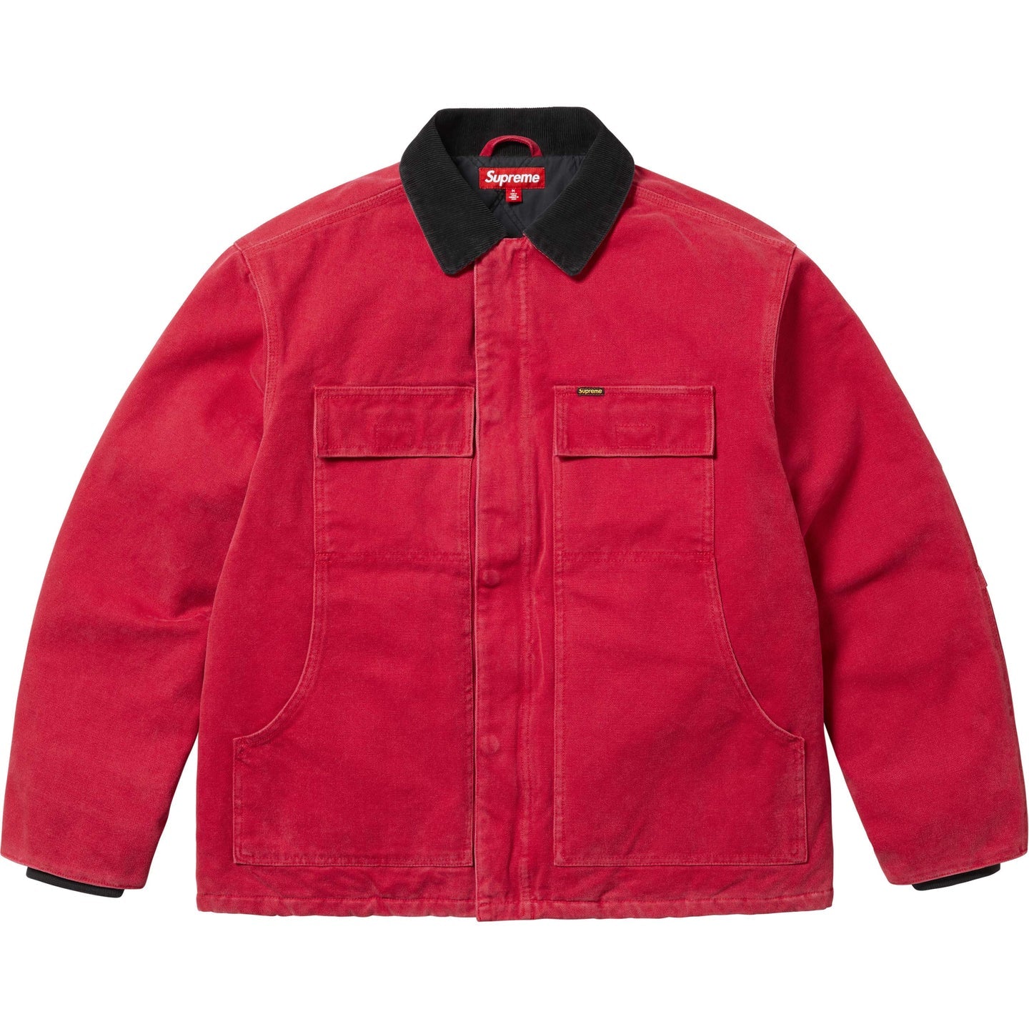 Supreme Old English Canvas Work Jacket Red