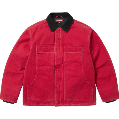 Supreme Old English Canvas Work Jacket Red