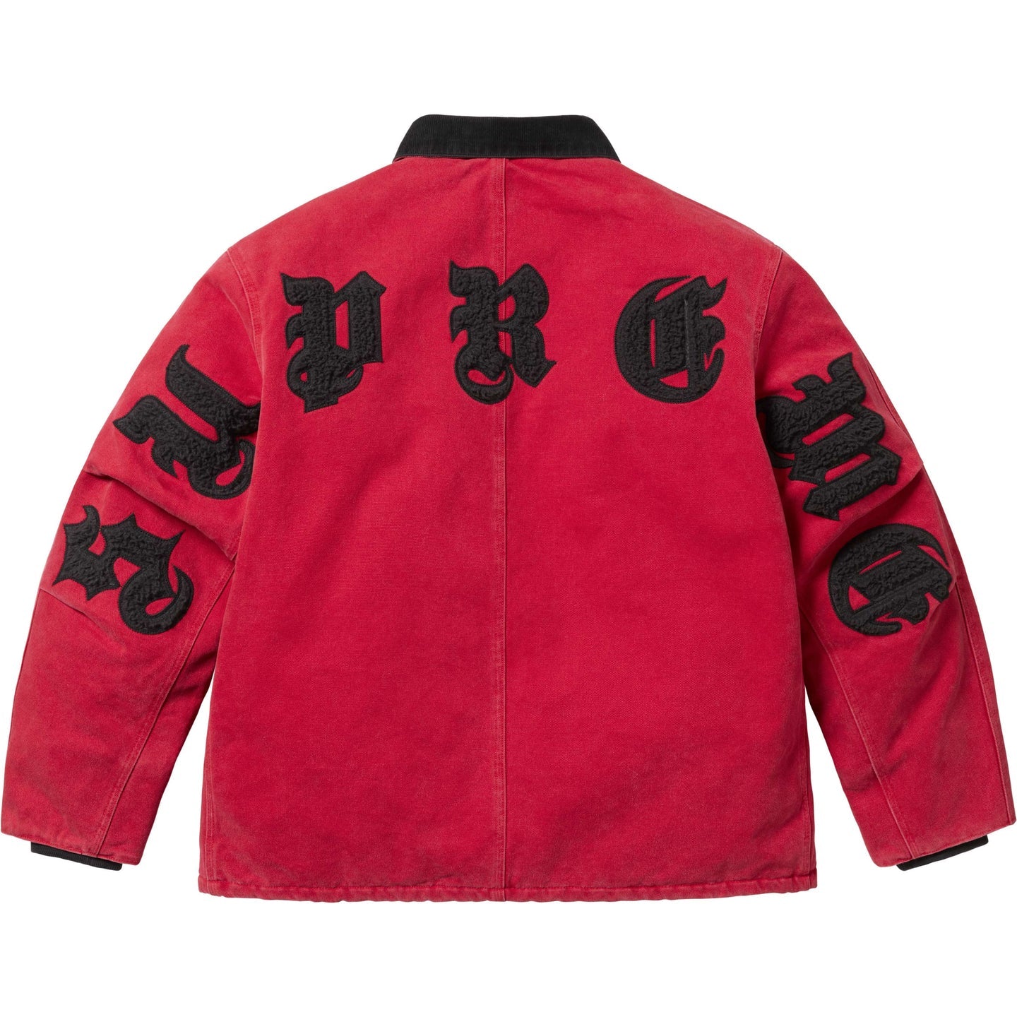 Supreme Old English Canvas Work Jacket Red