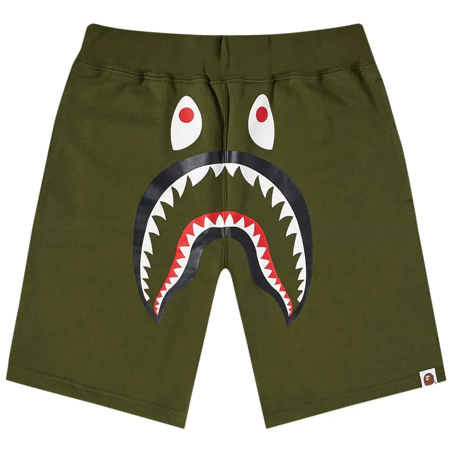 BAPE Shark Sweat Shorts Olive