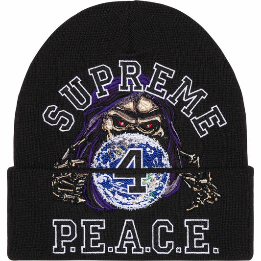 Supreme Peace Embroidered Beanie Black