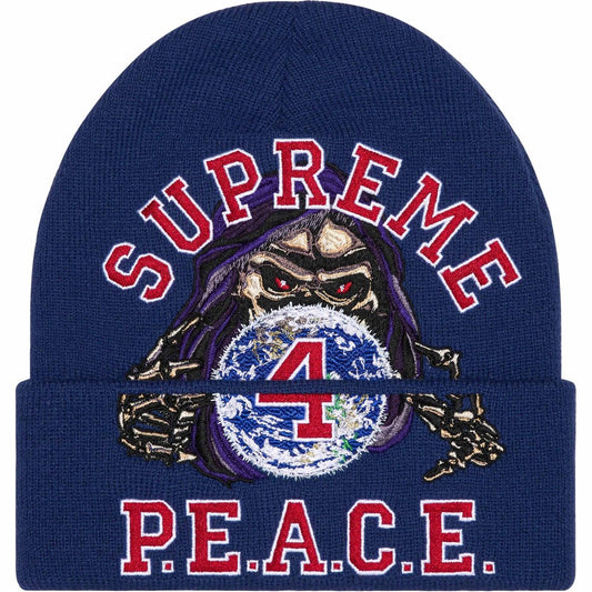 Supreme Peace Embroidered Beanie Navy