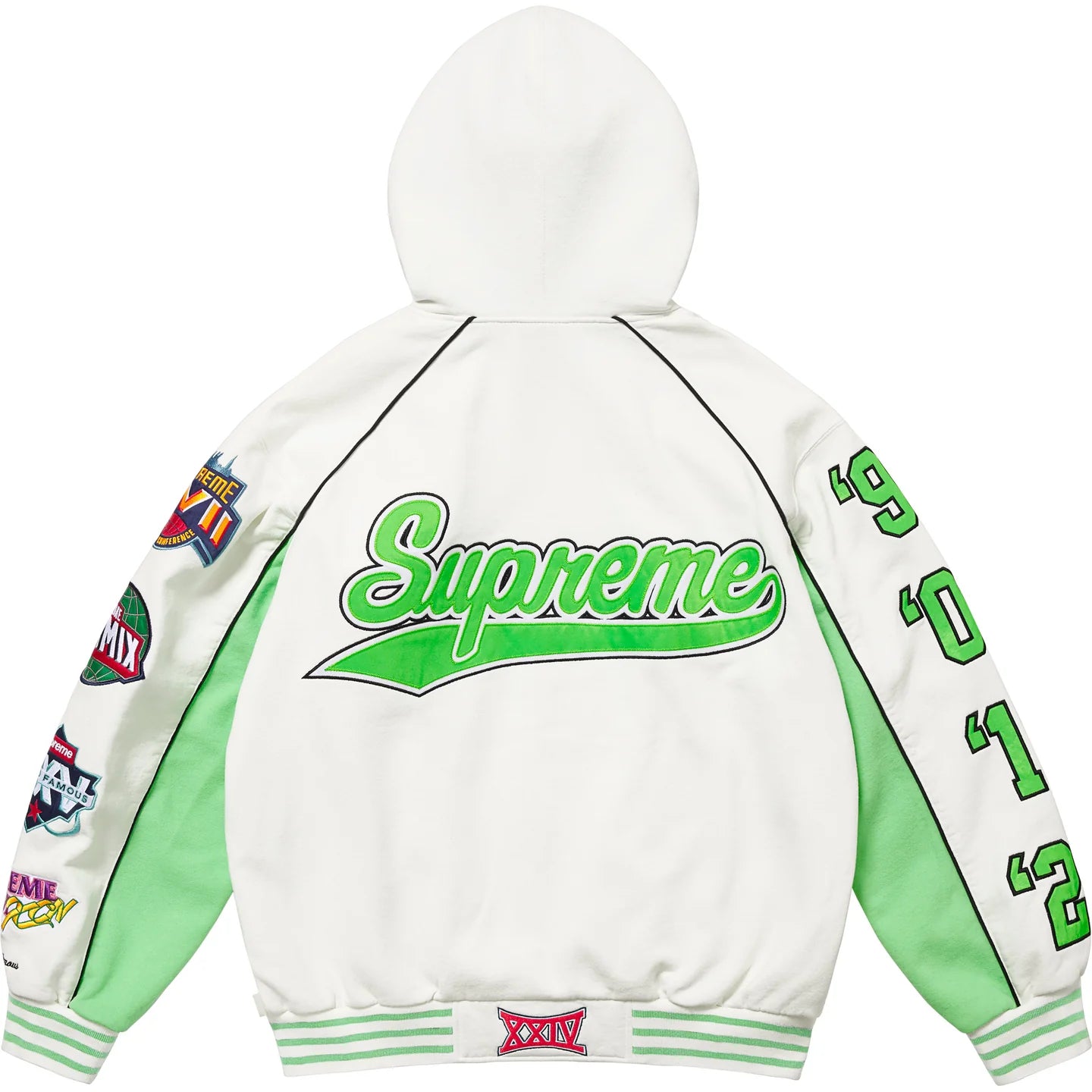 Supreme Playoffs Zip Up Hooded Sweatshirt White