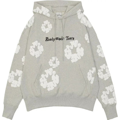 READYMADE x Denim Tears Cotton Wreath Hoodie Grey/White