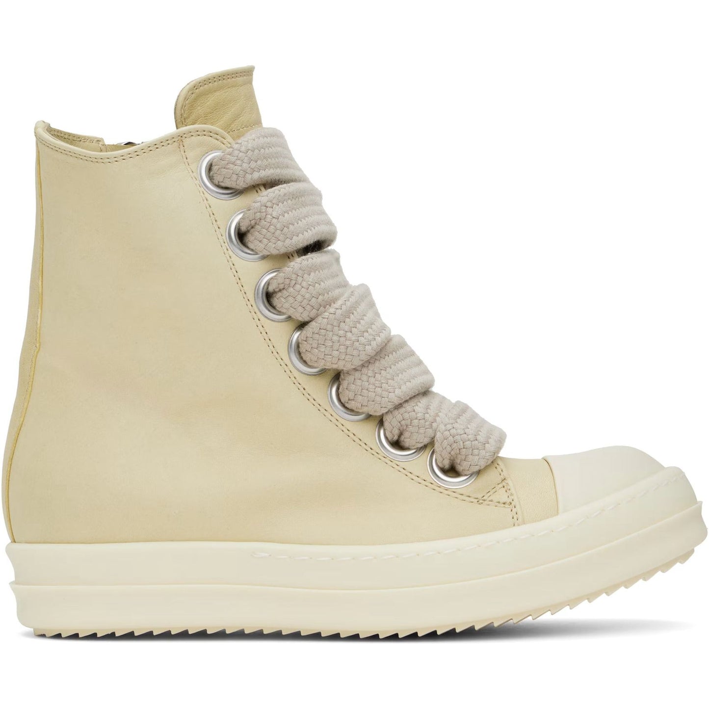 Rick Owens Hollywood Jumbo Laced High Sneakers Parchment/Milk/Milk