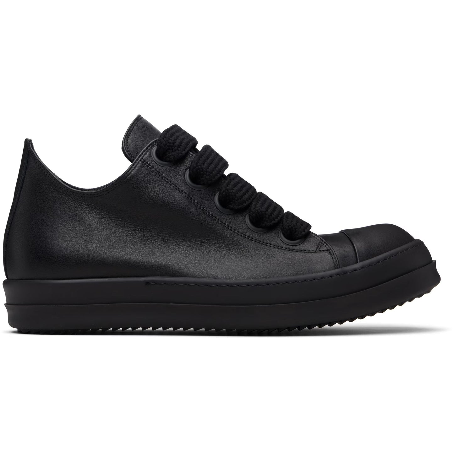 Rick Owens Temple Jumbo Laced Low Sneakers All Black