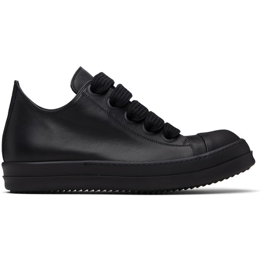 Rick Owens SS26 Temple Jumbo Laced Low Sneakers All Black