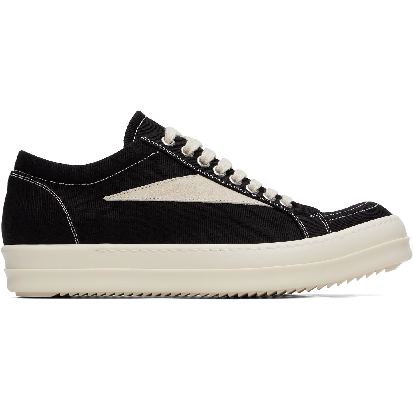 Rick Owens DRKSHDW SS26 Temple Vintage Low Sneakers Black/Milk/Milk