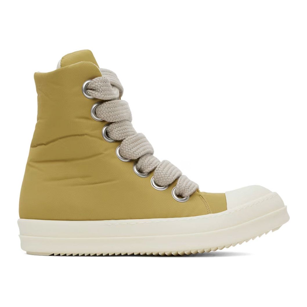 Rick Owens DRKSHDW Jumbo Laced Puffer High Sneakers Mustard/Pearl/Milk