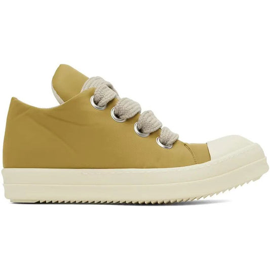 Rick Owens DRKSHDW Jumbo Laced Puffer Low Sneakers Mustard/Pearl/Milk