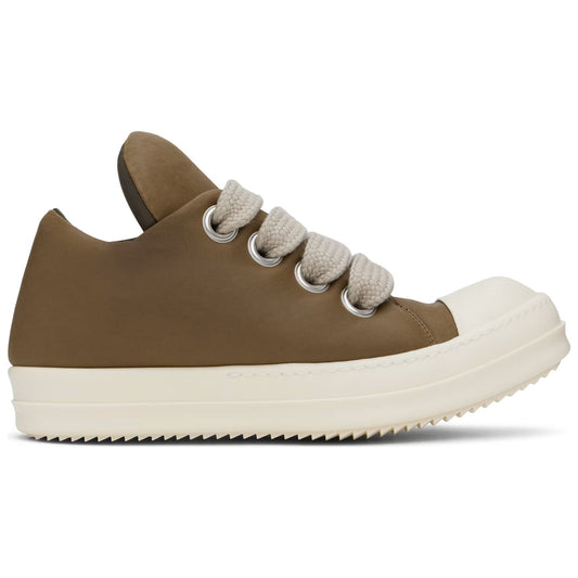 Rick Owens Porterville Padded Jumbo Laced Low Sneakers Bean/Milk/Milk