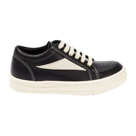 Rick Owens Kids Vintage Leather Sneakers Black/Pearl