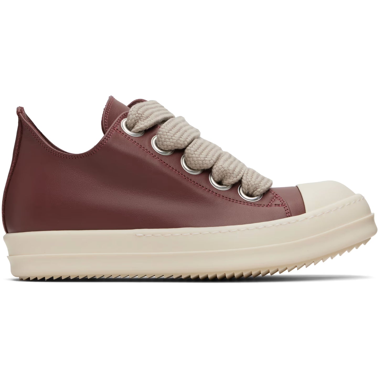 Rick Owens FW25 Concordians Jumbo Laced Low Sneakers Rosewood/Milk/Milk
